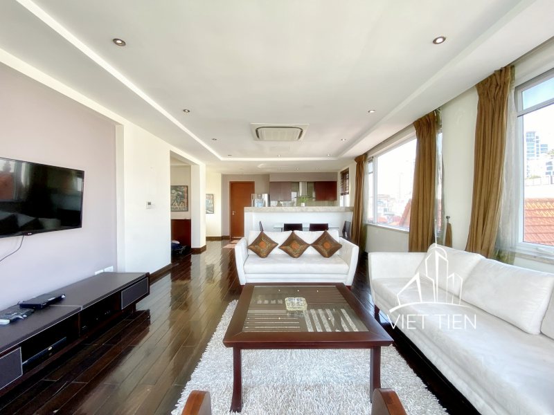 Gorgeous large terrace lake-view 1 bedroom apartment on Quang An ID 0232