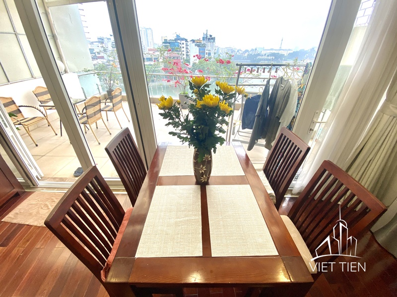 Stunning lake view 1 bedroom apartment with big terrace on Truc Bach Street ID 0235