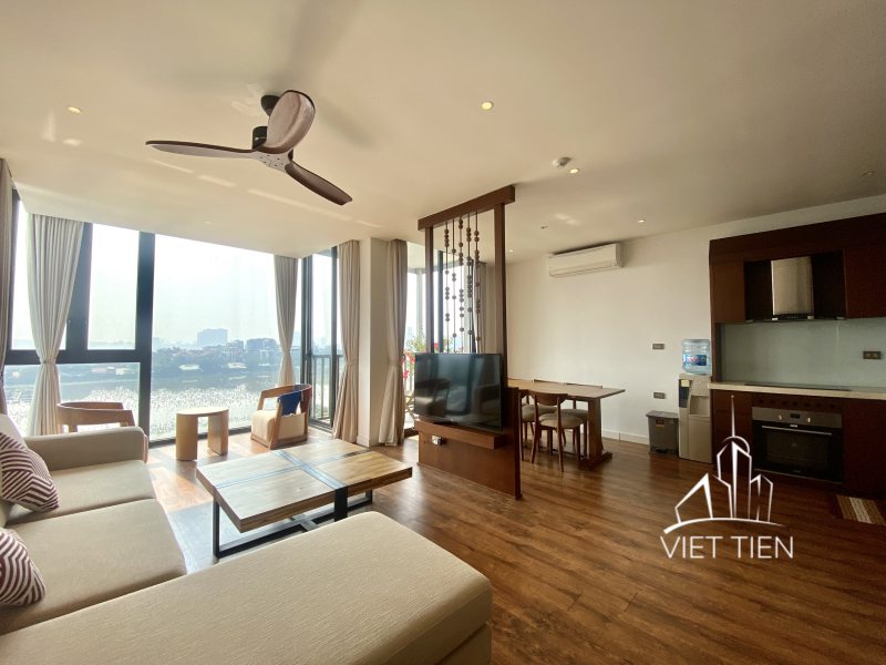 Lake view modern 3 bedroom apartment with balcony on Xom Chua street ID 0256