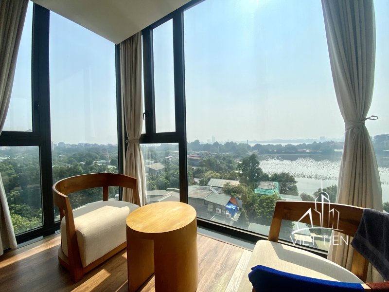 Lake view modern 3 bedroom apartment with balcony on Xom Chua street ID 0256