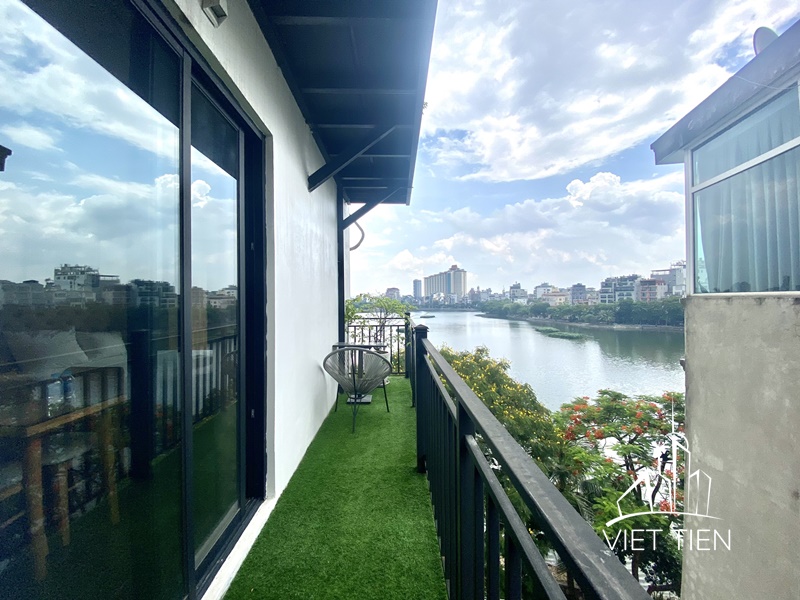 Beautiful lake view studio with balcony in Truc Bach area ID 0265