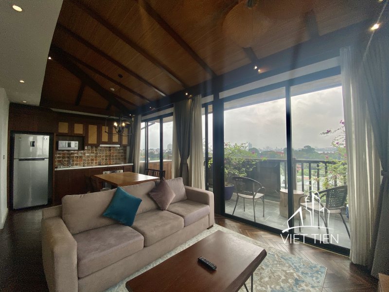 Lake view 2 bedroom apartment with a spacious balcony for rent in Tay Ho ID 0278