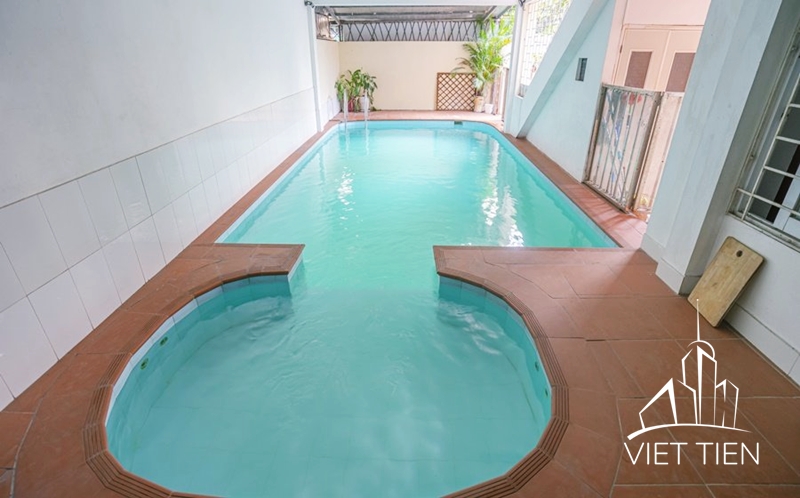 Spacious villa with swimming pool for rent on Dang Thai Mai, Tay Ho, Hanoi ID 0299