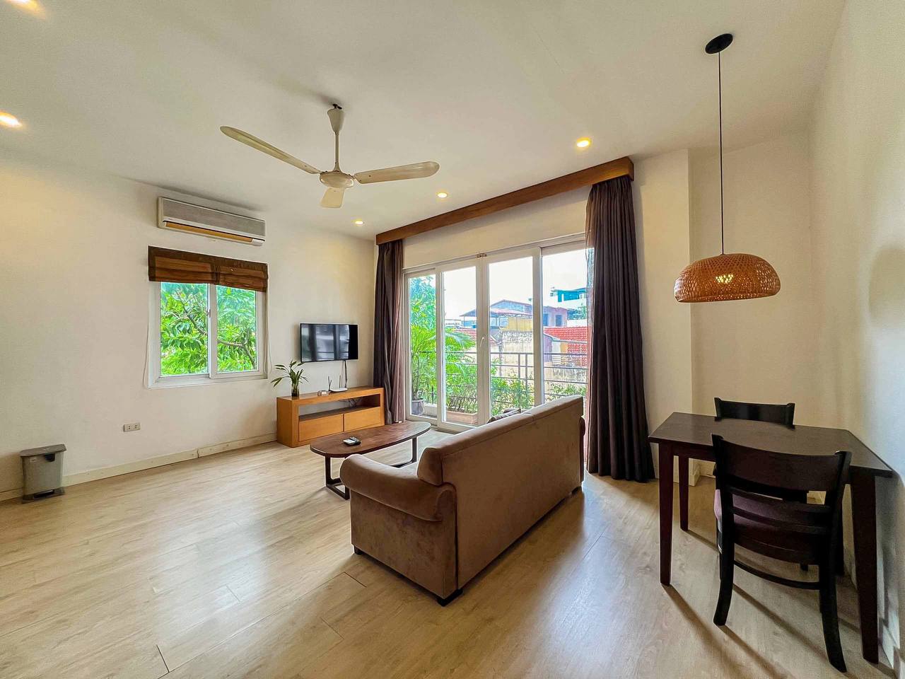 Nice spacious 1 bedroom with balcony for rent on To Ngoc Van, Tay Ho, Hanoi ID 0303